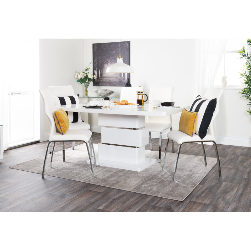 Wade Logan Alison Dining Set with 6 Chairs Wayfair.co.uk